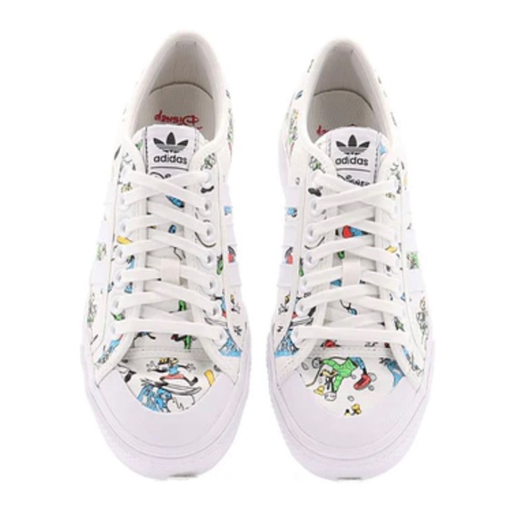 Adidas Originals Nizza X Disney Sport Goofy White Sneakers